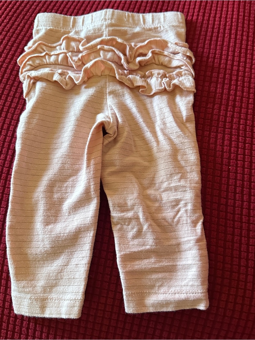 Baby Boden pink ruffle leggings